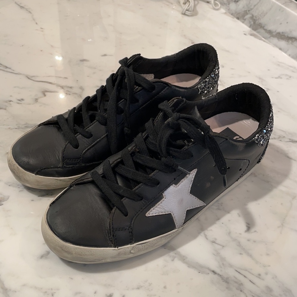Golden Goose Superstar Sneakers Black/Glitter